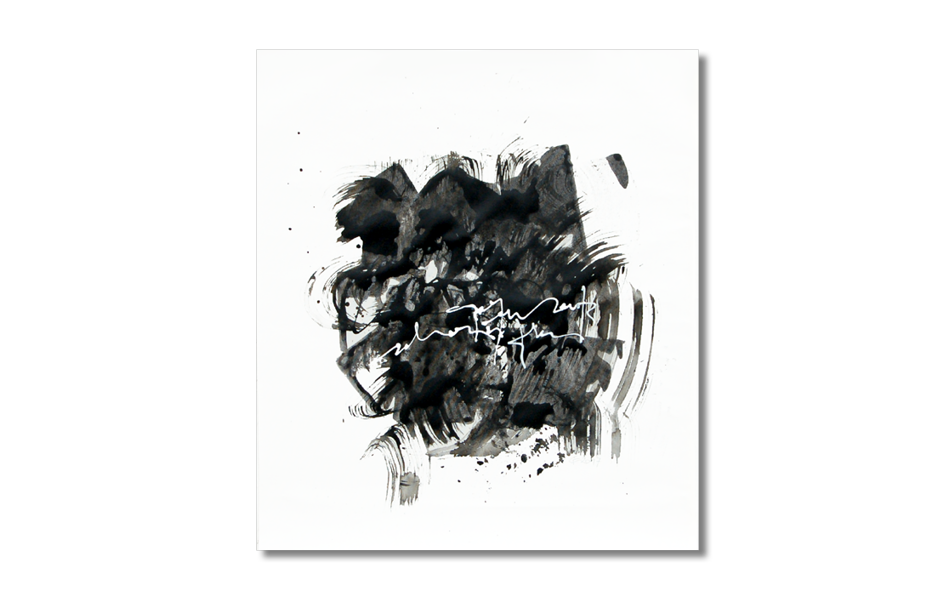Grafik "oT" |  Tusche, Acryl auf Papier | 53 x 42 cm